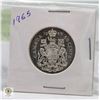 Image 1 : 1965 CANADIAN SILVER HALF DOLLAR