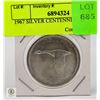 Image 1 : 1967 SILVER CENTENNIAL DOLLAR