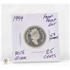 Image 1 : 1999 92.5% SILVER 25 CENTS FROM PROOF SET