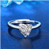 Image 1 : 1 CT GRA CERTIFIED HEART SHAPED SZ 7 925 SILVER