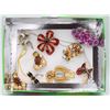 Image 1 : LOT OF ASSORTED BROOCHES AND EARRINGS