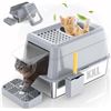 NEW EPN STAINLESS STEEL CAT LITTER BOX WITH LIP