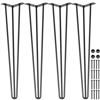 Image 1 : NEW FOUR PACK 16" METAL TABLE LEGS HAIRPIN STYLE