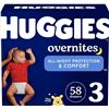 Image 1 : NEW HUGGIES OVERNITES SIZE 3 DIAPERS 58 COUNT