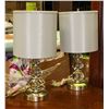Image 1 : PAIR OF 18 INCH TALL SIDE TABLE LAMPS