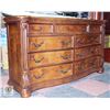 Image 1 : 9 DRAWER ORNATE DRESSER H-38.5" W-19" L-68"