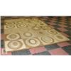 Image 1 : ESTATE LARGE BEIGE/GOLD TONE AREA CARPET; CIRCLES