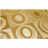 Image 2 : ESTATE LARGE BEIGE/GOLD TONE AREA CARPET; CIRCLES
