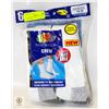 Image 1 : WHITE CREW SOCKS 12-16 SIZE 6-PACK FRUIT OF