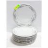 Image 1 : 10 BANBURRY INN FINE CHINA PLATES SILVER TRIM