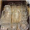 Image 2 : PINWHEEL CRYSTAL CREAM/SUGAR DISHES, DECANTER + 6