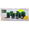 Image 1 : NEW 8 PC JUPITER HALF GREEN & HALF RED TUMBLERS