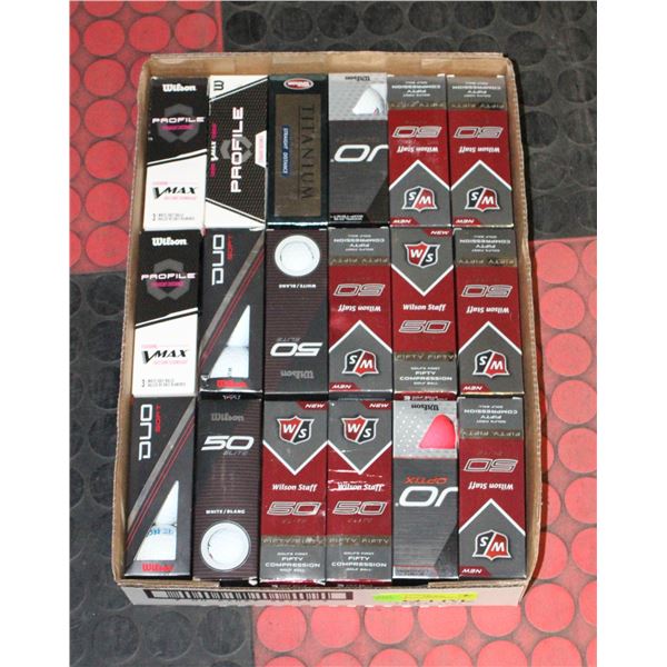 FLAT WILSON RECLAIMED GOLF BALLS