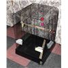 Image 1 : UNUSED 29"H X 20"L X 20"W BIRDCAGE WITH