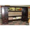Image 1 : KINGSIZE DARKWOOD TONE ALL IN ONE BEDROOM SET