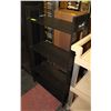 Image 1 : 4 TIER WOODEN SHELVING UNIT H-45" W-9.5" L-24.5"