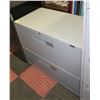 Image 1 : 2 DRAWER HORIZONTAL LEGAL SIZE METAL FILE CABINET