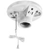 Image 1 : NEW LEVITON PORCELAIN LAMPHOLDER W PULL CHAIN