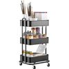 Image 1 : NEW CEAYELL 3 TIER METAL ROLLING UTILITY CART
