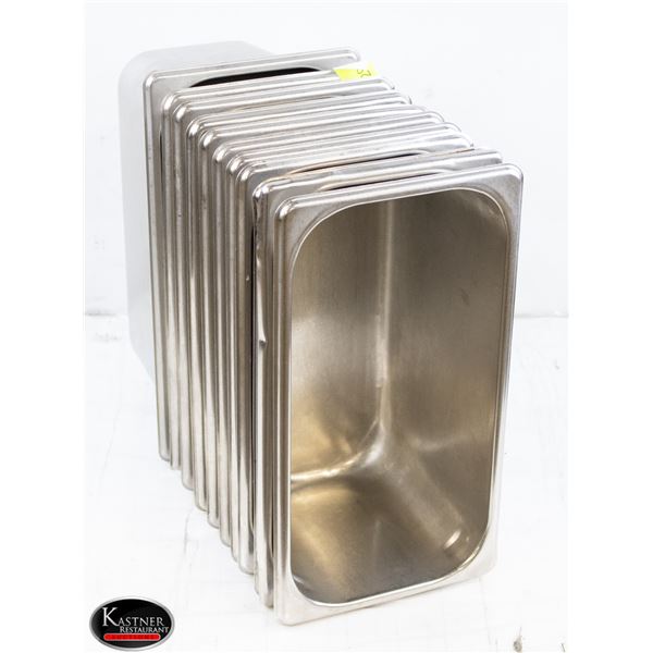 11 1/3 SIZE STAINLESS STEEL INSERTS 6" DEPTH