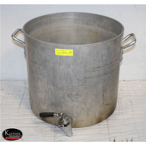 LARGE 52 QUART STOCK POT W/ DRAIN SPOUT