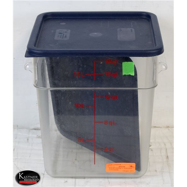 BAILIFF SEIZURE: CAMBRO 18 QT DRY STORAGE