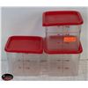 Image 1 : BAILIFF SEIZURE: 3 CAMBRO  6 QT DRY STORAGE