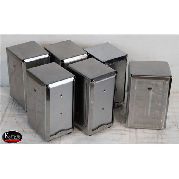 6 S/S TABLE TOP NAPKIN DISPENSERS