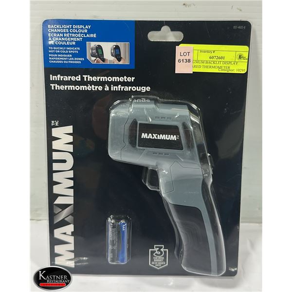 MAXIMUM BACKLIT DISPLAY INFARED THERMOMETER