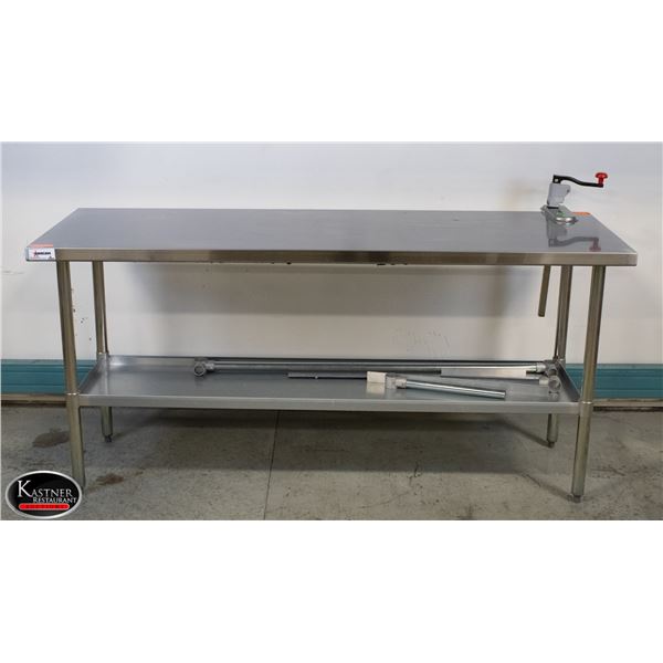 BAILIFF SEIZURE: OMCAN 72" x 24" x 34" S/S WORK