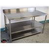 Image 2 : BAILIFF SEIZURE: 60" X 32" X 36" S/S WORK TABLE W/