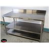 Image 3 : BAILIFF SEIZURE: 60" X 32" X 36" S/S WORK TABLE W/