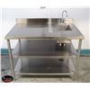 Image 1 : BAILIFF SEIZURE:48" X32" X 36" S/S WORK TABLE W/