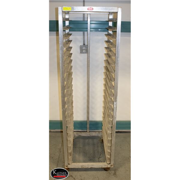 20" X 26" X 68" NICHOLSON ALUMINUM BAKERS RACK