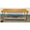 Image 1 : 72" X 30" X 32" BAKERS TABLE W/ UNDER SHELF