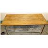 Image 3 : 72" X 30" X 32" BAKERS TABLE W/ UNDER SHELF