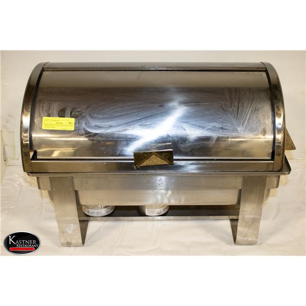 ROUND ROLL TOP CHAFFING DISH W/ NO INSERT