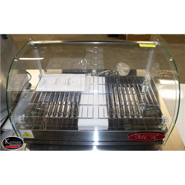 NEW MCK 1 SHELF 25L CURVED GLASS DISPLAY WARMER