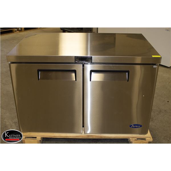NEW ATOSA 48" DOUBLE DOOR UNDER COUNTER FREEZER