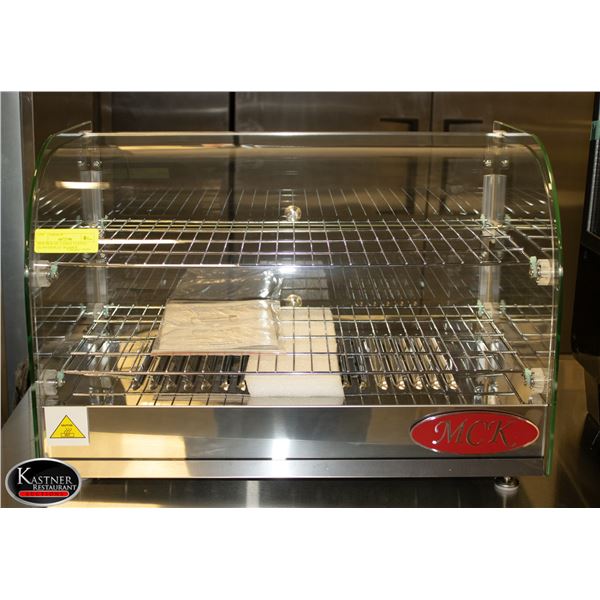 NEW MCK 45L 2 SHELF CURVED GLASS DISPLAY WARMER