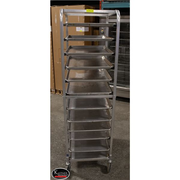 20.5" X26" X 69" BAKERS RACK W/ 12 FULL SIZE BUN