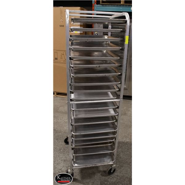 20.5" X 26" X 69" BAKERS RACK W/ 20 FULL SIZE BUN