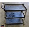 Image 1 : 21" X 33" X 33" 3 TEIR PLASTIC SERVICE CART