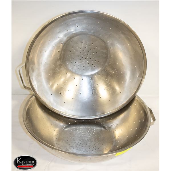 2 LARGE 16" COLANDER STRAINERS