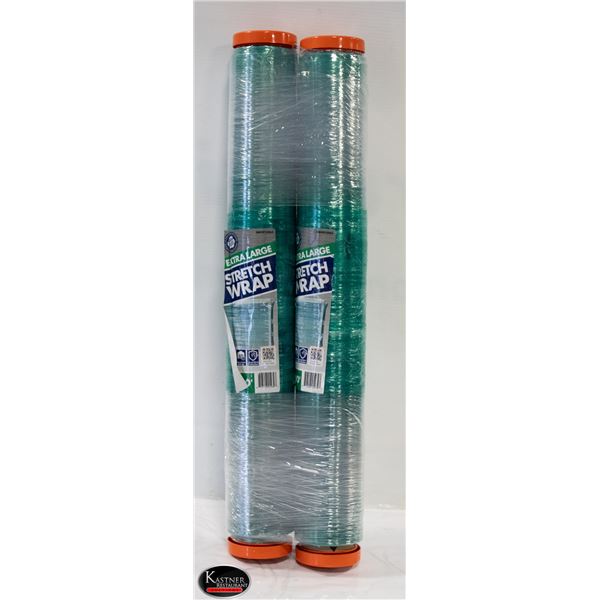TWO ROLES OF  30" X 1000' EXTRA LARGE STETCH WRAP