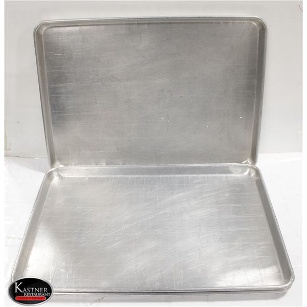 3 16" X 22" ALUMINUM BUN PANS