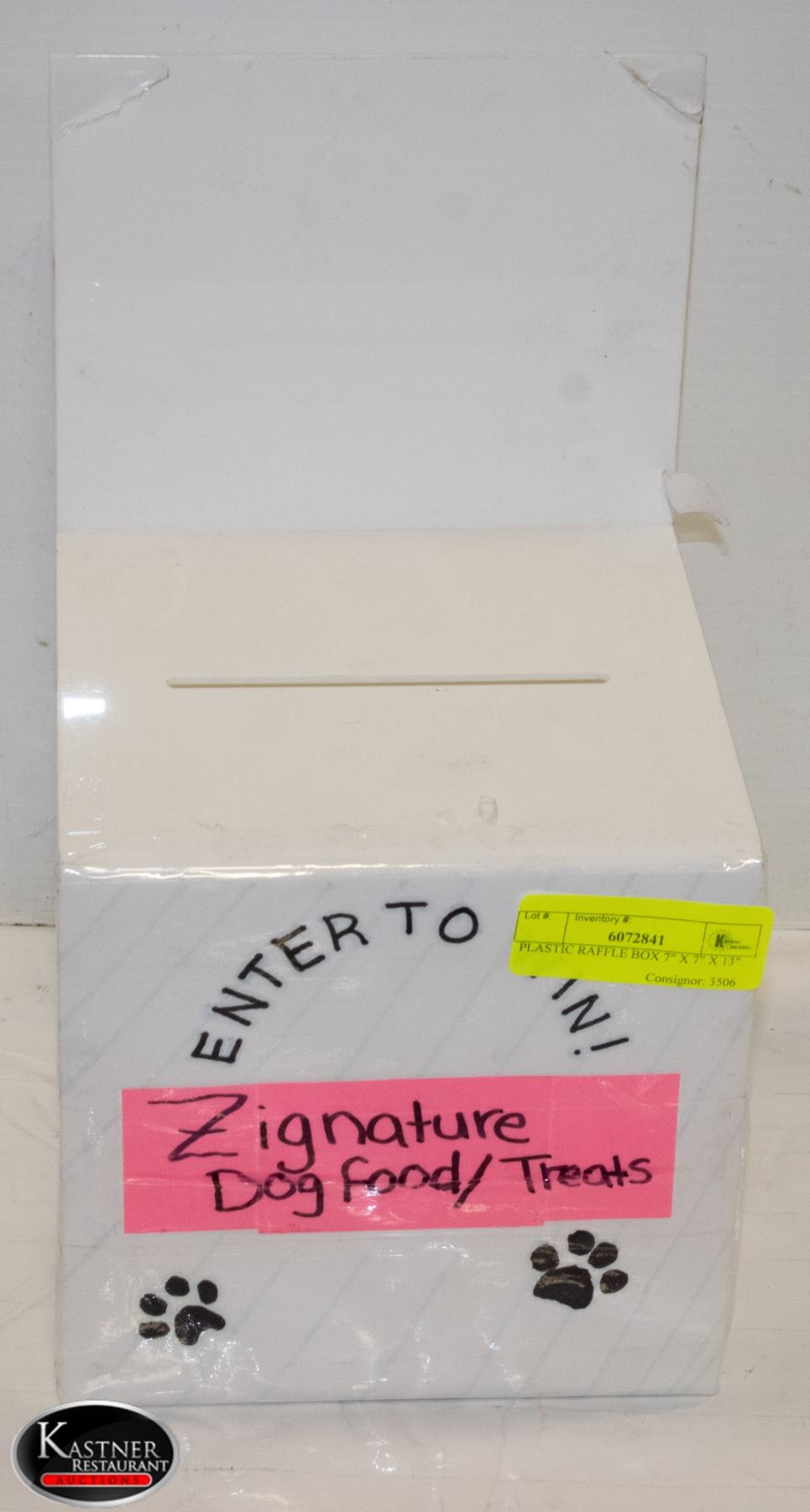 Rustic Raffle Box PLASTIC RAFFLE BOX 7