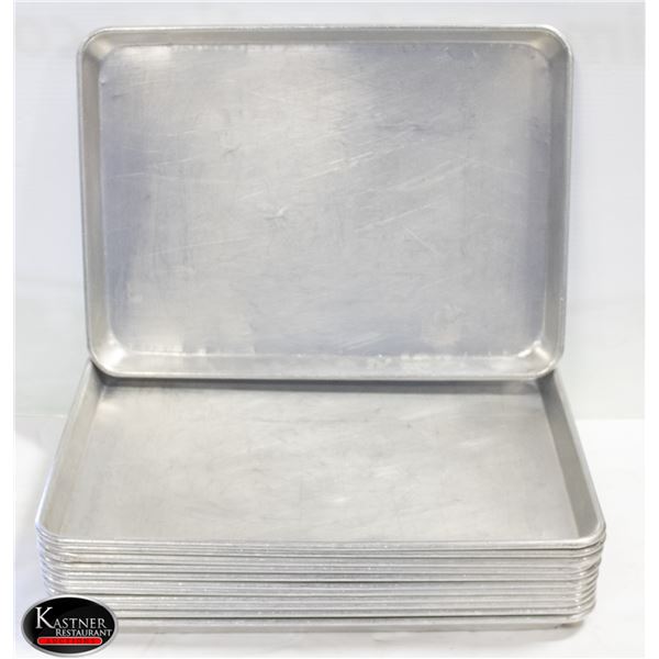 12 HALF SIZED ALUMINUM BUN PANS