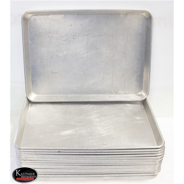 15 HALF SIZED ALUMINUM BUN PANS
