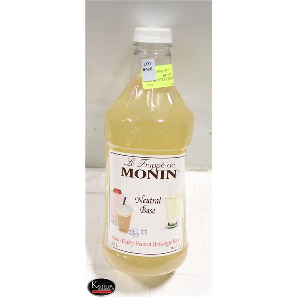 1.89L BOTTLE OF MONIN NEUTRAL BASE